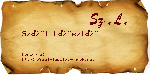 Szél László névjegykártya